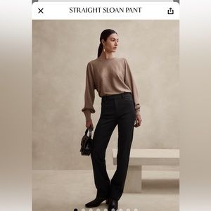 NWT Banana Republic Sloan pant, black, size 12